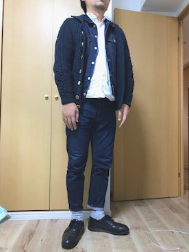 「アイテム（ブルゾン）」を使った、K.ayumuさん（メンズ・178cm・30代）の秋コーディネート