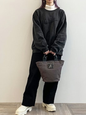 「ANEVER（アンエバー）のアイテム」を使った、コヤマさん（レディース・158cm）の秋コーディネート