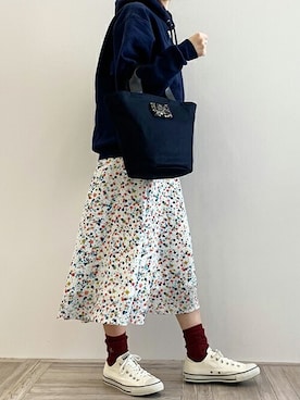 「ANEVER（アンエバー）のアイテム」を使った、コヤマさん（レディース・158cm）の秋コーディネート