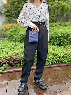 「ANEVER（アンエバー）のアイテム」を使った、コヤマさん（レディース・158cm）の冬コーディネート