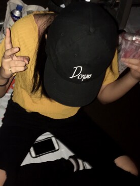 「DOPE（ドープ）のアイテム（帽子）」を使った、Kさん（レディース・165cm）の夏コーディネート