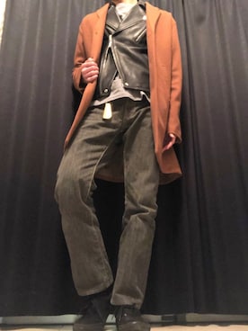チェスターコートを使った「MR.OLIVE」の人気ファッション