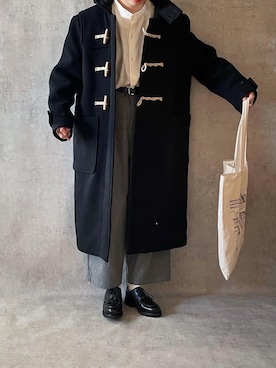 「LENO（リノ）のアイテム（ダッフルコート）」を使った、ゆうさん（レディース・157cm）の秋コーディネート