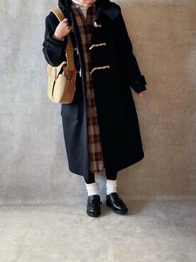 「LENO（リノ）のアイテム（ダッフルコート）」を使った、ゆうさん（レディース・157cm）の秋コーディネート