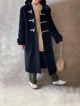 「LENO（リノ）のアイテム（ダッフルコート）」を使った、ゆうさん（レディース・157cm）の秋コーディネート