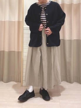 「キュロット」｜「アイテム（その他シューズ）」を使った、nagiさん（レディース・157cm）の秋コーディネート