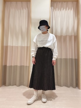 「blue」｜「アイテム（スウェット）」を使った、nagiさん（レディース・157cm）の秋コーディネート