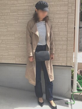 「ハイウエストストレートジーンズ」｜miyu:)さん（レディース・161cm）の春コーディネート