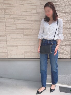 「ハイウエストストレートジーンズ」｜miyu:)さん（レディース・161cm）の春コーディネート