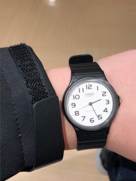 「CASIO（カシオ）の【CASIO】MQ-24-7B2（アナログ腕時計、ブラック系）」を使った、卓馬さん（メンズ・183cm）の冬コーディネート