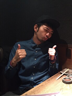 「アイテム（腕時計、パープル系）」を使った、卓馬さん（メンズ・183cm）の冬コーディネート