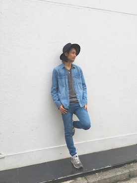 「ポールスミス」｜「アイテム（デニムジャケット）」を使った、Masato Kakuwaさん（メンズ・175cm）の冬コーディネート