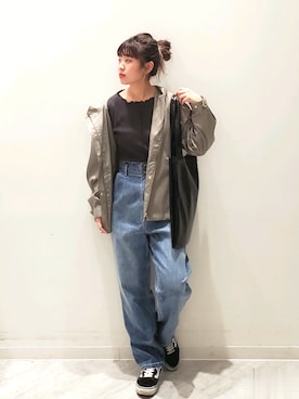 「アイテム（ブルゾン）」を使った、ku3ro2さん（レディース・153cm・30代）の春コーディネート