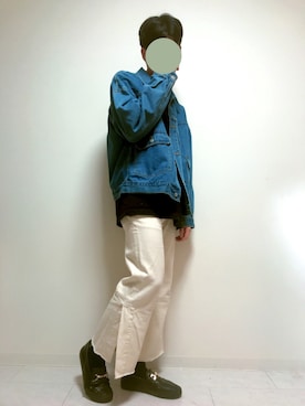 「PUBLUX（パブリュクス）のアイテム（デニムジャケット）」を使った、りょうさん（メンズ・173cm）の冬コーディネート
