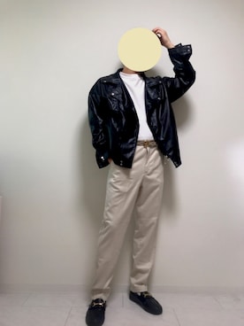 「RAGEBLUE（レイジブルー）のアイテム（ローファー）」を使った、りょうさん（メンズ・173cm）の冬コーディネート