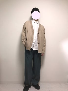 「RAGEBLUE（レイジブルー）のアイテム（ローファー）」を使った、りょうさん（メンズ・173cm）の冬コーディネート
