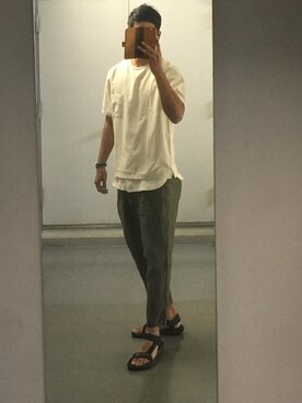 「アイテム（タンクトップ）」を使った、ポリコさん（メンズ・185cm・20代）の夏コーディネート