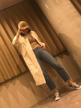 「アイテム（その他トップス、ブラウン系）」を使った、Anriさん（レディース・171cm）の春コーディネート