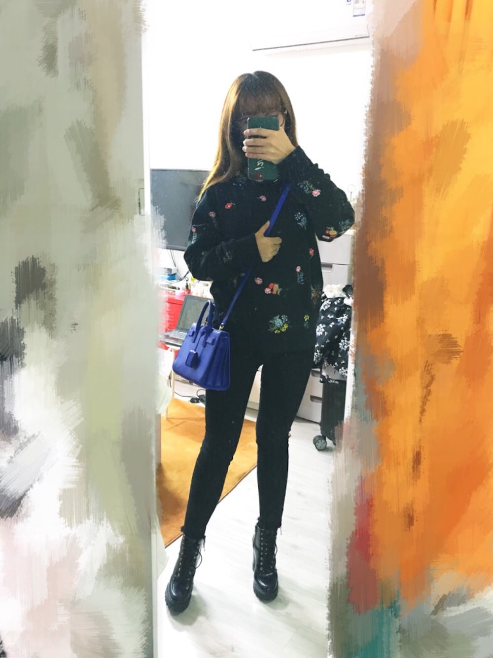 「ERDEM for H&Mのアイテム（パーカー、ブラック系）」を使った、Somnus_daiさん（レディース・160cm）の秋コーディネートの1枚目の写真