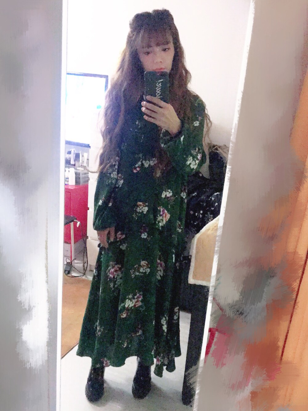 「H&Mのアイテム（ワンピース、グリーン系）」を使った、Somnus_daiさん（レディース・160cm）の秋コーディネートの1枚目の写真