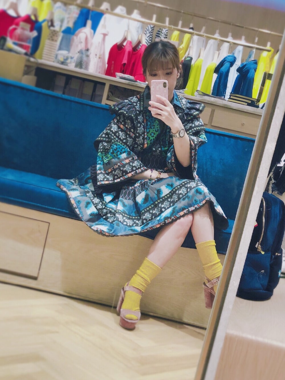「kenzo for H&Mのアイテム（ワンピース、ブルー系）」を使った、Somnus_daiさん（レディース・160cm）の春コーディネートの1枚目の写真