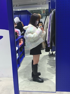 「WC（ダブル シー）のアイテム（シューズ）」を使った、YUKIPONさん（レディース・155cm）の冬コーディネート