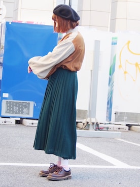 「used mix」｜「アイテム（ハンチング/ベレー帽）」を使った、マリカタ。さん（レディース・151cm）の春コーディネート