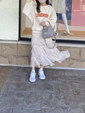 「snidel」｜「アイテム（スウェット）」を使った、𝚗𝚊𝚑𝚘❤︎ ˎˊ˗さん（レディース・161cm）の冬コーディネート