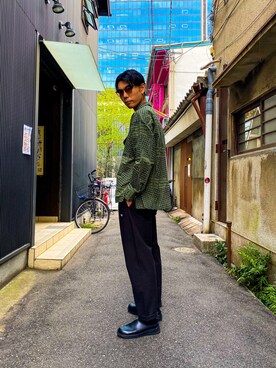 「SILAS(サイラス)のアイテム(その他アウター)」を使った、柳井 健太さん(メンズ・178cm)の春コーディネート