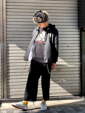 「Gosha Rubchinskiy（ゴーシャラブチンスキー）のアイテム（パーカー）」を使った、yoshida shinsukeさん（メンズ・180cm）の秋コーディネート