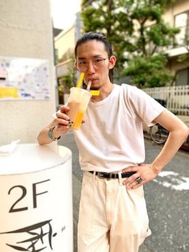 「Needles（ニードルス）のアイテム（リング）」を使った、けんたさん（メンズ・163cm）の夏コーディネート