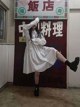 「UNIF（ユニフ）のアイテム（ブーツ）」を使った、CHIBAさん（レディース・168cm）の夏コーディネート