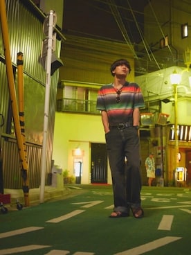 「Paul Smith COLLECTION（ポールスミスコレクション）のアイテム（アクセサリー）」を使った、TSUKASAさん（メンズ・168cm）の夏コーディネート
