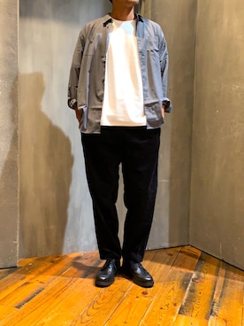 「UNION STATION（ユニオンステーション）のコーデュロイシェフパンツ（その他パンツ）」を使った、fumittさん（メンズ・178cm）の秋コーディネート