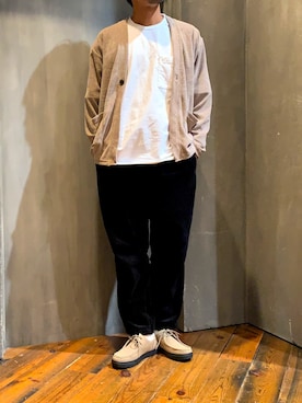 「UNION STATION（ユニオンステーション）のコーデュロイシェフパンツ（その他パンツ）」を使った、fumittさん（メンズ・178cm）の秋コーディネート