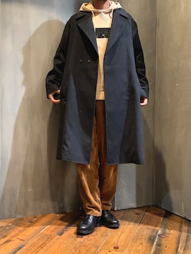 「UNION STATION（ユニオンステーション）のコーデュロイシェフパンツ（その他パンツ）」を使った、fumittさん（メンズ・178cm）の秋コーディネート