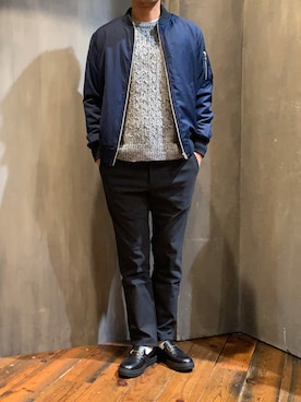 「UNION STATION（ユニオンステーション）のアイテム（その他パンツ）」を使った、fumittさん（メンズ・178cm）の冬コーディネート