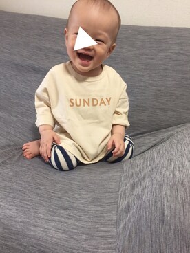 「Birthday（バースデイ）のアイテム（Tシャツ/カットソー、ベージュ系）」を使った、kii＊さん（レディース・160cm）の秋コーディネート