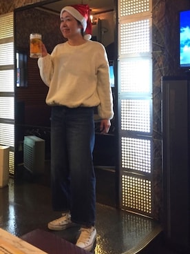 「CONVERSE（コンバース）のconverse（コンバース） ALL STAR OX（オールスターOX）（スニーカー）」を使った、ゆりさん（レディース・154cm）の冬コーディネート