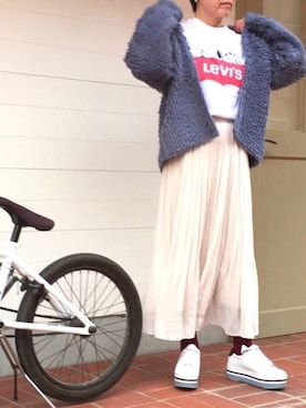 「もふもふアウター」｜ゆりさん（レディース・154cm）の冬コーディネート