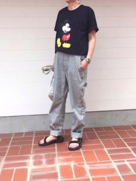 「ミッキーT」｜「アイテム（オールインワン・サロペット）」を使った、ゆりさん（レディース・154cm）の夏コーディネート