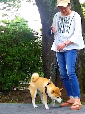 「アイテム（ラッピングキット、グリーン系）」を使った、ゆりさん（レディース・154cm）の夏コーディネート