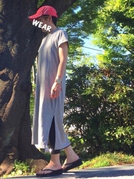 「Amazonas Sandals（アマゾナスサンダル）のアイテム」を使った、ゆりさん（レディース・154cm）の夏コーディネート