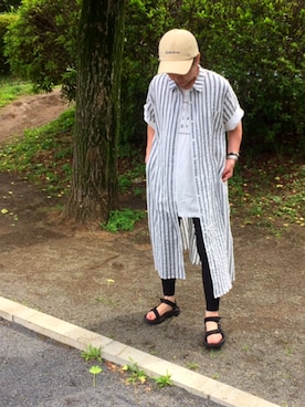 「BEAMS（ビームス）のアイテム（ピアス（両耳用））」を使った、ゆりさん（レディース・154cm）の夏コーディネート