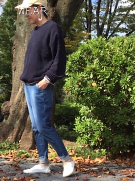 「BEAMS（ビームス）のアイテム（ピアス（両耳用））」を使った、ゆりさん（レディース・154cm）の冬コーディネート