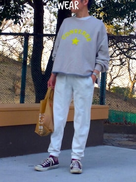 「Tabio（タビオ）のアイテム（バッグ）」を使った、ゆりさん（レディース・154cm）の冬コーディネート