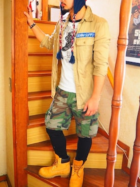 「アイテム（ニットキャップ/ビーニー）」を使った、kanameさん（メンズ・166cm・20代）の秋コーディネート
