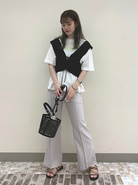 「ビスチェコーデ」｜risakoさん（レディース・160cm）の夏コーディネート