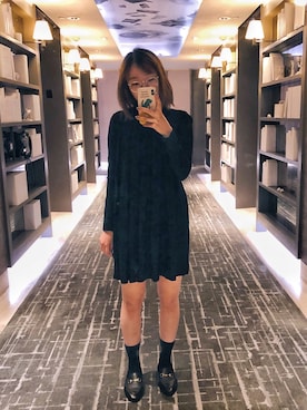 「business casual」｜「アイテム（スリッポン）」を使った、张旻旻并非不正經さん（レディース・160cm）の冬コーディネート