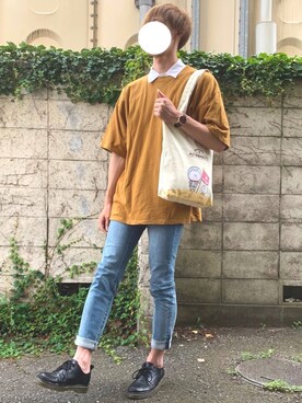 「RAGEBLUE（レイジブルー）のアイテム（その他シューズ）」を使った、しぐぅ🌙さん（メンズ・180cm）の夏コーディネート